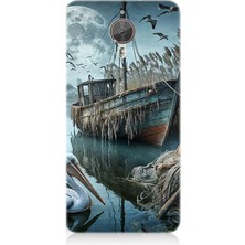 General Mobile Gm5 Plus Uyumlu Ay Işığında Eski Gemi  Desenli Silikon Kılıf