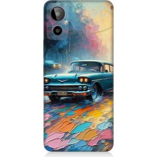 General Mobile Gm 23 Se Uyumlu Renkli Yol Üzerinde Araba  Desenli Silikon Kılıf