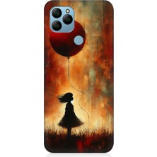 General Mobile Gm 21 Uyumlu Balonlu Küçük Kız  Desenli Silikon Kılıf