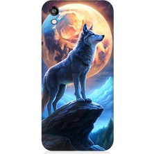 Huawei Honor 8s Uyumlu Geceye Uluyan Yalnızlık  Desenli Silikon Kılıf