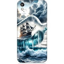 Huawei Honor 8s Uyumlu Fırtınada Gemi Patlaması  Desenli Silikon Kılıf