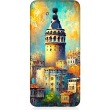 Huawei Mate 20 Lite Uyumlu Galata’da Renkli Işıklar  Desenli Silikon Kılıf