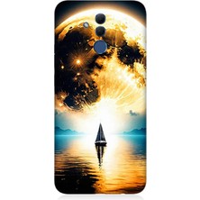 Huawei Mate 20 Lite Uyumlu Güneşin Ardında Umut  Desenli Silikon Kılıf