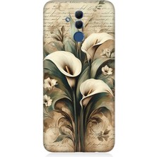 Huawei Mate 20 Lite Uyumlu Zambakların Sessiz Zarafeti  Desenli Silikon Kılıf