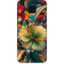 Huawei Mate 30 Lite Uyumlu Çiçekler Arasında Yaşam  Desenli Silikon Kılıf