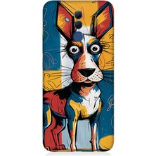 Huawei Mate 20 Lite Uyumlu Çizgilerle Renkli Köpek  Desenli Silikon Kılıf