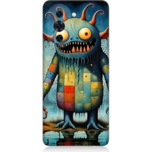 Huawei Nova 10 Pro Uyumlu Tuhaf Canavar Gülümsemesi  Desenli Silikon Kılıf