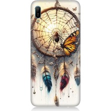 Huawei Y6 2019 Uyumlu Kelebekli Düş Kapanı  Desenli Silikon Kılıf