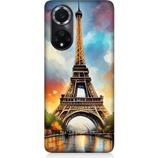 Huawei Nova 9 Uyumlu Gün Batımı Eyfel Büyüsü  Desenli Silikon Kılıf