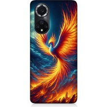 Huawei Nova 9 Uyumlu Ateşle Dans Eden Anka  Desenli Silikon Kılıf