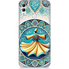 Huawei Honor 10 Lite Uyumlu Çini Motifli Semazen Figürü  Desenli Silikon Kılıf
