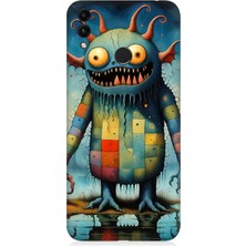 Huawei Honor 8c Uyumlu Tuhaf Canavar Gülümsemesi  Desenli Silikon Kılıf