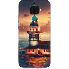 Huawei Mate 30 Lite Uyumlu Kız Kulesi Işıkları  Desenli Silikon Kılıf