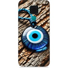 Huawei Mate 30 Lite Uyumlu Nazarlıkta Ahşap Koruma Gücü  Desenli Silikon Kılıf