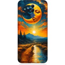 Huawei Mate 20 Lite Uyumlu Ay ve Güneş Yolu  Desenli Silikon Kılıf