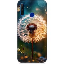 Huawei Honor 20 Lite Uyumlu Karanlıkta Uçan Karahindiba  Desenli Silikon Kılıf