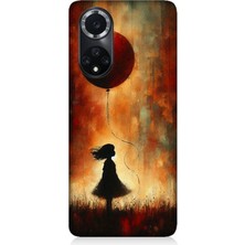 Huawei Nova 9 Uyumlu Balonlu Küçük Kız  Desenli Silikon Kılıf