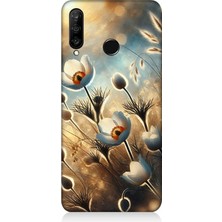 Huawei P30 Lite Uyumlu Pamuk Dalları Bahar Ruhu  Desenli Silikon Kılıf
