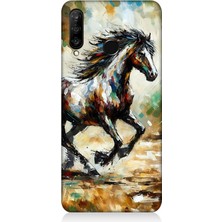 Huawei P30 Lite Uyumlu Sıçrayan Güçlü Vahşi At  Desenli Silikon Kılıf