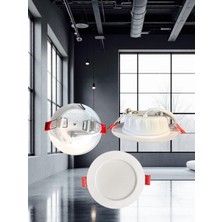 Ferled, (20 Adet) 6 W LED Spot, Gömme LED Spot, LED Panel 3200K (Günışığı Işık), 4000 K (Naturel Beyaz),iç Mekan, Sıva Altı Ledpanel