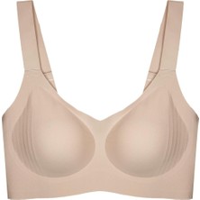 Cottonhill Kahverengi Lazer Kesim Dikişsiz Sütyen Kadın Hayalet Sütyen Ayarlanabilir Askılı Agraflı