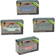 Oyuncak Metal Arabalar 4lü Set Metal Jep Suv Çek Bırak 13 cm