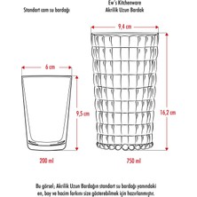 Allegra Mürdüm Bardak - 750 ml Tekli Akrilik Malzeme - Cam Değildir Kırılmaya Dayanıklı