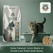 Lixon Natural %100 Doğal Çam Peleti Kedi Kumu 10 kg (20L) Hipoalerjenik - Yavru/yetişkin Kediler ve Kemirgen Hayvanlar Için Biyobozunur - Astımlı Kediler Için Uygun - Yüksek Emiş Gücü - 5 kg x 2 Adet