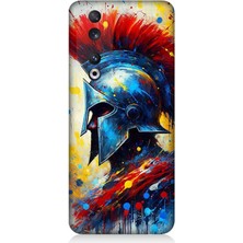 Huawei Honor 90 Uyumlu Kızıl Miğferli Savaşçı  Desenli Silikon Kılıf