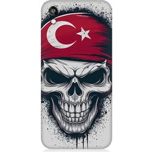 Huawei Honor 8s Uyumlu Bayraklı Kuru Kafa  Desenli Silikon Kılıf