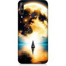 Huawei P40 Lite E Uyumlu Güneşin Ardında Umut  Desenli Silikon Kılıf