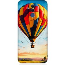Huawei Mate 20 Lite Uyumlu Gökyüzünde Renkli Balon  Desenli Silikon Kılıf