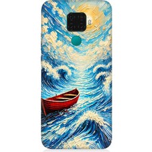 Huawei Mate 30 Lite Uyumlu Fırtınada Kırmızı Sandal  Desenli Silikon Kılıf