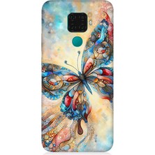 Huawei Mate 30 Lite Uyumlu Parlayan Renkli Kelebek  Desenli Silikon Kılıf