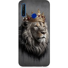Huawei Honor 20 Lite Uyumlu Kral Aslanın Gururlu Bakışı  Desenli Silikon Kılıf