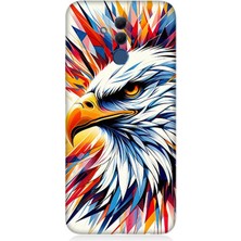 Huawei Mate 20 Lite Uyumlu Renkli Kartal Sıçrayışı  Desenli Silikon Kılıf