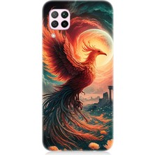 Huawei P40 Lite Uyumlu Alevden Yükselen Anka  Desenli Silikon Kılıf