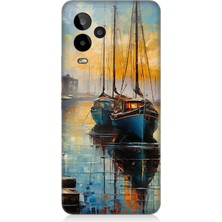 General Mobile Gm 24 Pro Uyumlu Limanda Günbatımı Huzuru  Desenli Silikon Kılıf