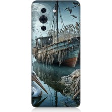 Huawei Nova 10 Pro Uyumlu Ay Işığında Eski Gemi  Desenli Silikon Kılıf