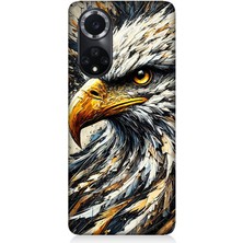Huawei Nova 9 Uyumlu Detaylı Kartal Bakışı  Desenli Silikon Kılıf