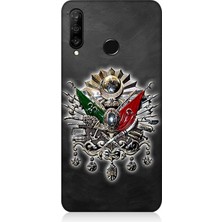 Huawei P30 Lite Uyumlu Osmanlı Arması Detaylı Sanat  Desenli Silikon Kılıf