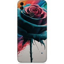 Huawei Honor 8c Uyumlu Siyah Gül Rüyası  Desenli Silikon Kılıf