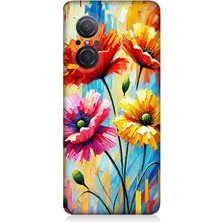 Huawei Nova 9 Se Uyumlu Bahar Esintisinde Renkli Papatyalar  Desenli Silikon Kılıf