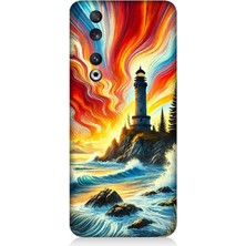 Huawei Honor 90 Uyumlu Alevli Fener Kayalık Yalnızlığı  Desenli Silikon Kılıf