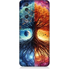 Huawei Honor 90 Uyumlu Hayat Ağacı  ve Gece Gündüz  Desenli Silikon Kılıf