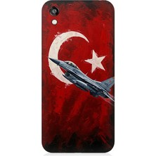 Huawei Honor 8s Uyumlu Bayrakta Yükselen Savaş Uçağı  Desenli Silikon Kılıf