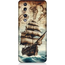 Huawei Honor 90 Uyumlu Haritada Yelkenli Macera  Desenli Silikon Kılıf