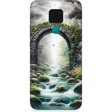 Huawei Mate 30 Lite Uyumlu Sisli Taş Köprü Geçidi  Desenli Silikon Kılıf