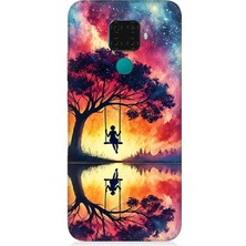 Huawei Mate 30 Lite Uyumlu Yansımada Günbatımı Salıncağı  Desenli Silikon Kılıf
