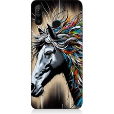 Huawei P30 Lite Uyumlu Renk Patlamalı At  Desenli Silikon Kılıf